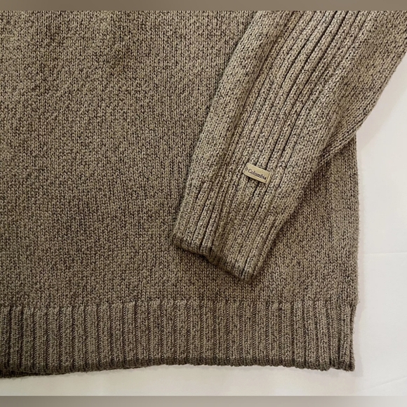 * Columbia Men's 1/4 Zip Sweater Tan Size Large - Picture 3 of 5